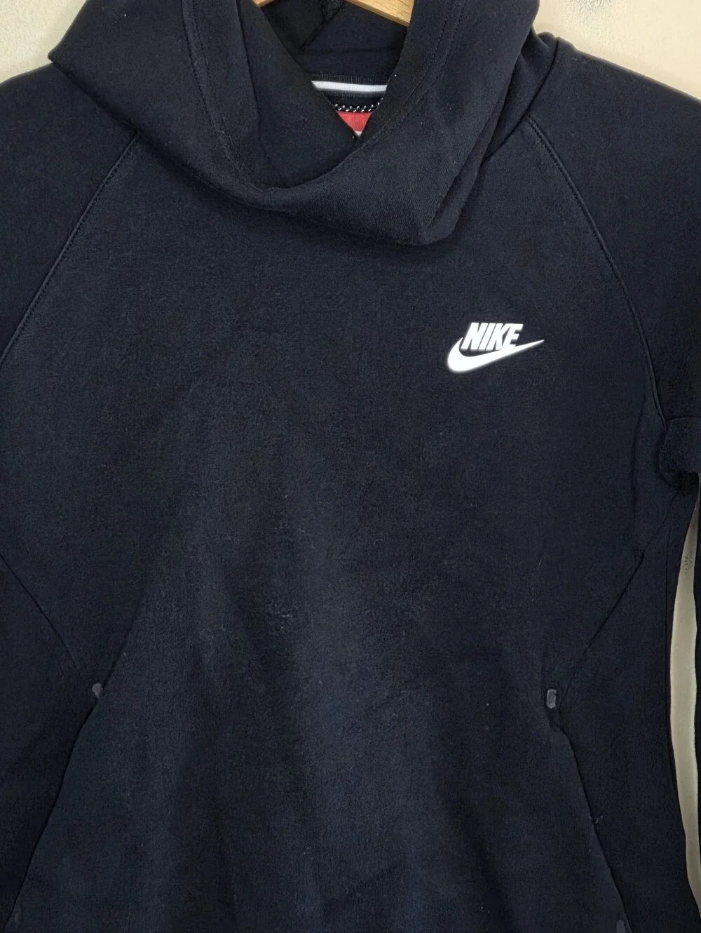 Nike Black Funnel Neck Hoodie Sweatshirt Kids Size Large Sporty Casual Athletic